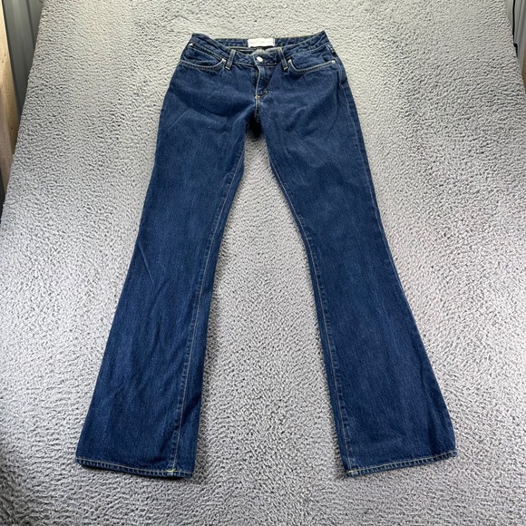 Paper Denim & Cloth Jeans Womens Size 28 Blue Mid Rise Cotton Flared Fit - Picture 1 of 12